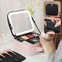 Coffret de rangement maquillage avec miroir