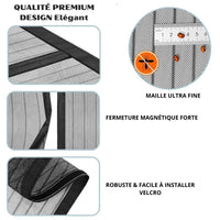 Magnetisches Moskitonetz mit ultrafeinen Maschen und Klettverschluss