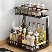 Support rangement sous évier pour le rangement de plusieurs produits de cuisine