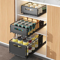 : Tiroirs de rangement coulissants adaptés à une petite étagère de cuisine