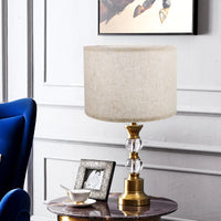 Abat Jour Vintage et Simple en Lin et Alliage de Fer