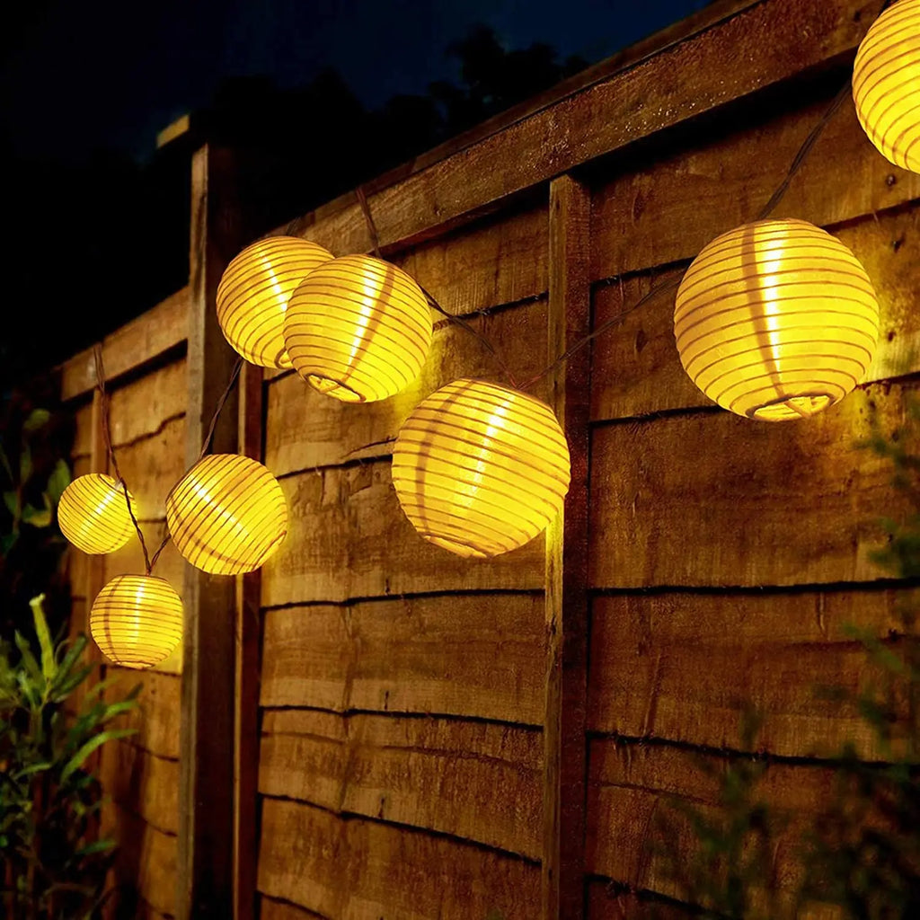 Guirlande Lumineuse Solaire 6M 30 LED Lanternes Extérieures - 8 Modes Étanché IP65