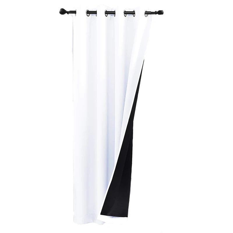 Rideaux Occultants Extérieurs Blancs - Lot De 2 (1.2m X 1.5m Chaque) - Polyester - Pour Terrasse, Jardin, Fenêtre