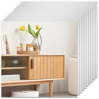 Packung mit zehn quadratischen und flexiblen Klebespiegeln