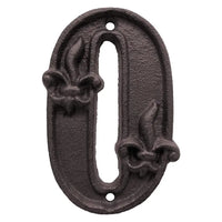 Plaque Numéro Maison en Fer avec la Fleur de Lys - Bricoli | La Boutique Déco