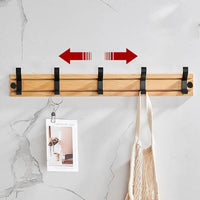 Porte-manteau mural avec crochets coulissants