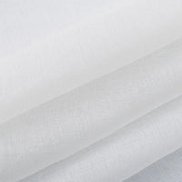 Weißer und transparenter Fenstervorhang aus Baumwolle und Leinen