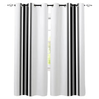 Schwarz-weißer Vorhang mit Streifen