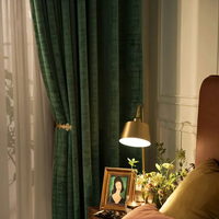 Rideau Velours Occultant de Style Nordique