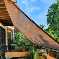 Rechteckiges braunes Anti-UV-Sonnensegel