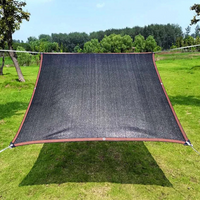 Voile d'Ombrage Rectangulaire Noir et Occultant avec Œillets