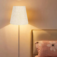 Abat Jour Lampadaire Simple et Moderne en Tissu et Fer