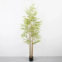 Bambou Artificiel en pot de Style Réaliste sur fond gris
