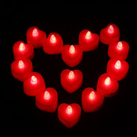 Bougie LED en Forme de Cœur sur fond noir