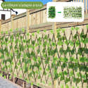 Luckxing Haie Artificielle Brise-vue - Lierre Faux En PP Résistant Aux UV - Dimensions 0,5x1 M à 1x3 M - Pour Balcon, Jardin, Clôture - 7