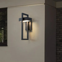 Éclairage Extérieur LED Mural et Créatif au Design Moderne sur un mur gris