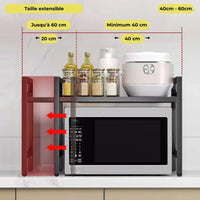 Etagère de rangement extensible de 40 cm à 60 cm
