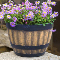 Grand Pot de Fleur de Style Rétro au Design de Baril