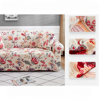 Housse de Canapé Extensible avec Imprimé Floral en Polyester