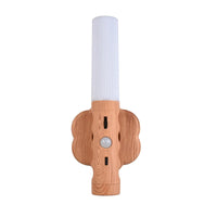 Lampe Détecteur de Mouvement Beige en Forme de Bougie sur fond blanc