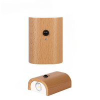 Lampe Détecteur de Mouvement Murale et Magnétique en Bois