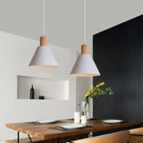 Lampe Suspendue LED de Style Nordique et Moderne en Bois et Fer