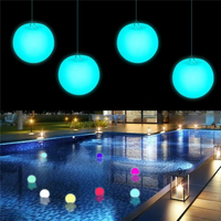  Lot de Six Boules Lumineuses Extérieur à Luminosité Variable avec Télécommande