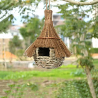 Nichoir Tissé à la Main en Forme de Maison en Bois