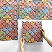 Panneau Mural Multicolore 3D de Dix Pièces en Plastique