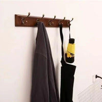 Porte Manteau Bois Cinq Crochets Style Vintage
