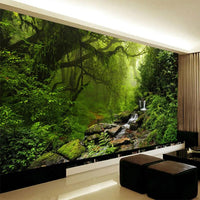 Revêtement Mural de Style Forêt Verte en Fibre de Bois