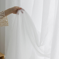 Rideau Blanc de Style Tulle en Voile Transparent