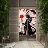Rideau Japonais Style Peinture à Encre pour Porte