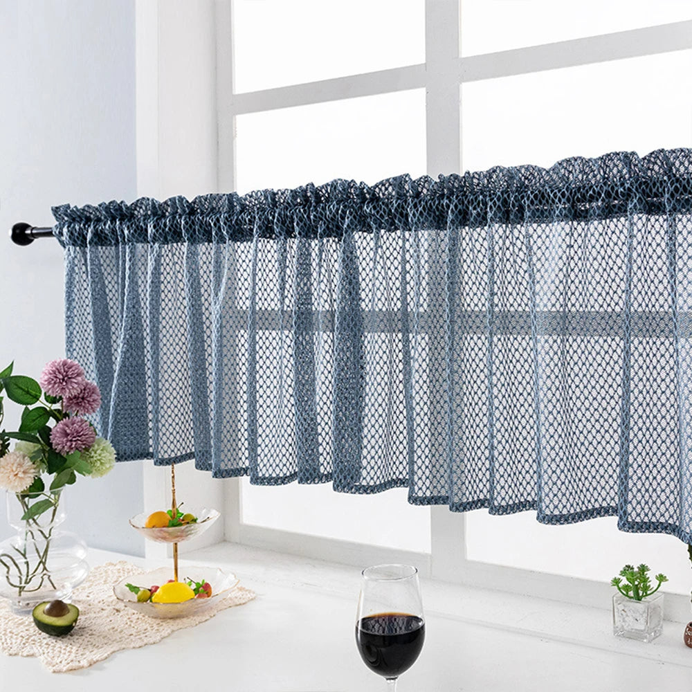 Rideaux Courts Bleus pour Fenêtre en Dentelle – Bricoli | La Boutique Déco