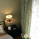 Rideaux Salon Verts avec Imprimé Floral