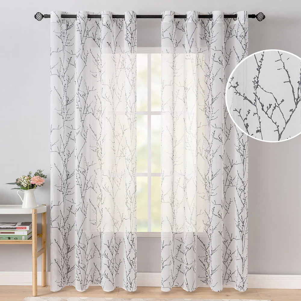 Rideaux Voilage Transparent avec Imprimé Moderne – Bricoli | La ...