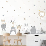 Sticker Mural Chambre avec des Animaux Style Cartoon