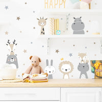 Sticker Mural Chambre avec des Animaux Style Cartoon