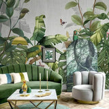 Trompe l'Oeil Mural de Style Forêt Tropicale