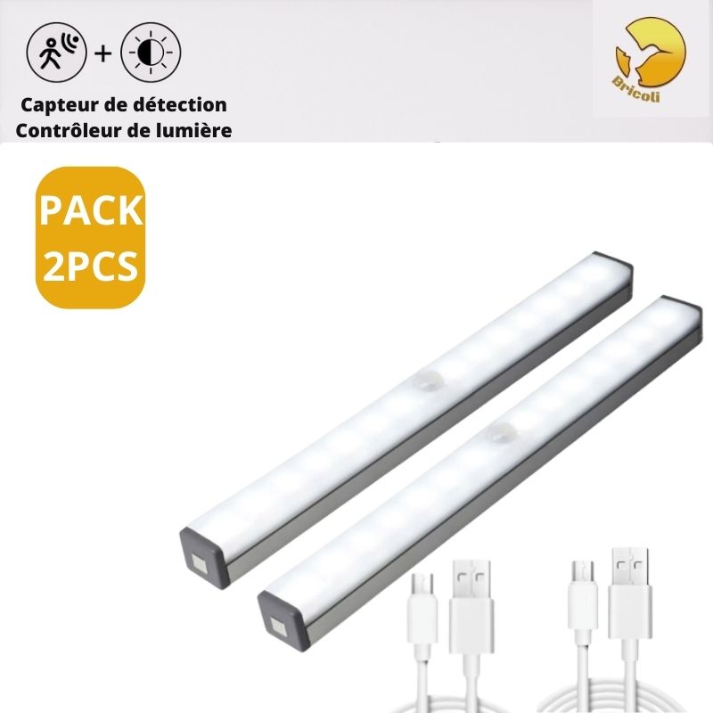 Capteur de lumière de lampe à bande LED sans fil, capteur de mouvement